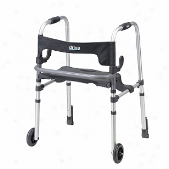 Clever Lite Ls Rollator Walker With Place And Push Down Brakes Gray