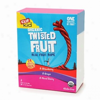 Clif Kids Organic Twisted Fruit Variety Pack, Strawberry, Grape, Mixed Berry