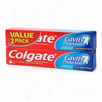 Colgate Cavity Protection Fluoide Toothpaste, Family Twin Pack