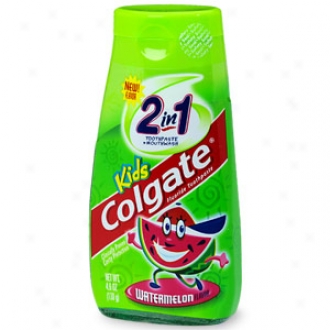 Colgate Children's 2 In 1 Toothpaste And Mouthwash, Wwtermelon Flavor