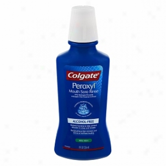 Colgate Peroxyl Mouth Sore Rinse, Antiseptic Oral Cleanser & Rinse, Mild Mint/alcohol Free