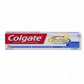 Colgate Total Anticavity Fluoride And Antigingivitis Toothpaste Gel, Advanced Whitening