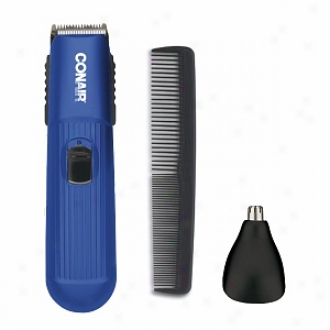 Conair 2-in-1 Beard And Mustache Trimmer, Battery Operated, Model Gmt100bdcs