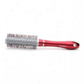 Conair Brush Tourmaline Ceramic Red Nylon Round Brush, Medium