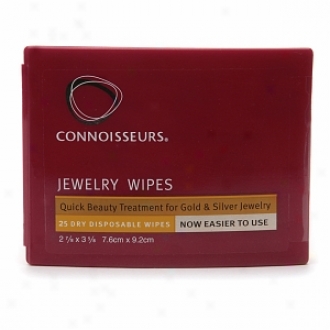 Connoisseurs Jewelry Wiped Dry Disposable Wipes In Press together Case