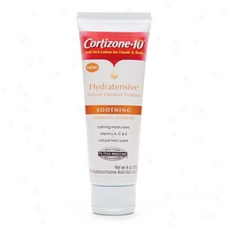 Cortizone 10 Hydratensive, Anti-itch Lotion For Hands & Body, Soothing, Natural Oatmeal Formula