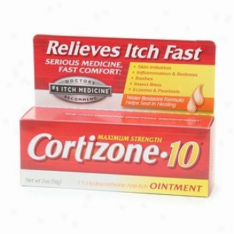 Cortizone 10 Hydrocortidone Anti-itch Oinment, Maximum Strength