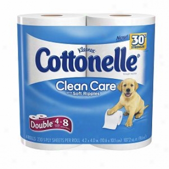 Cottonelle Clean Care With Sof Ripples Bath Tissue Double Rplls