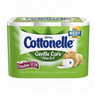 Cottonelle Refined Care Bath Tissue With Aloe & Vitamin E, Double Rols