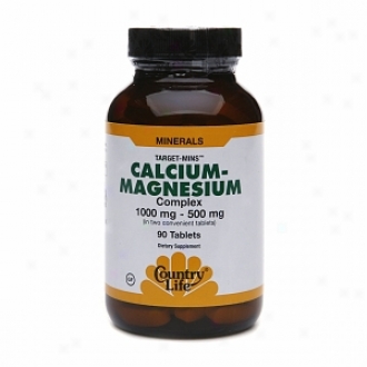 Country Life Calcium-magnesium Complex, 1000mg - 500mg, Tablets