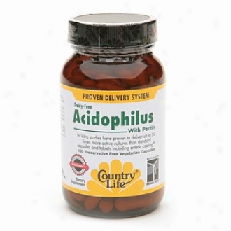 Country Life Dairy-free Acidophillus With Pectin, Preservative Free Vegetarian Capsules