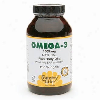 Country Real person Omega-3 Natural Fish Body Oils, 1000mg, Softgels