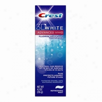 Top 3d White Advanced Vivid Fluoride Anticavity Toothpaste, Refreshing Mint
