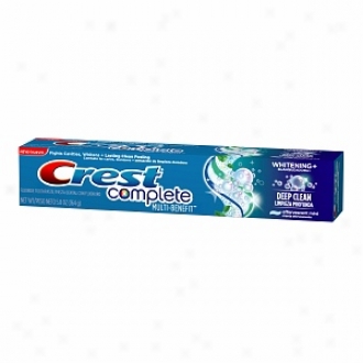 Crest Complete Multi-benefit Toothpaste, Whitening Plus Deep Clean, Effervescent Mint
