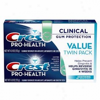 Crest Pro-heqlth Clinical Gum Protection Soothing Toothpaste, Value Pack, Soothing Smooth Mint