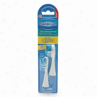 Crest Spinbrush Pro-whitening Toothbrush Replacement Heads, Medium