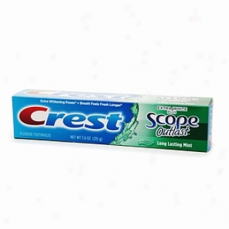 Crest Toothpaste, Extra White Plus Scope Outlast, Lasting Mint