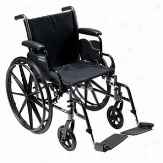 Cruiser Iii Light Weight Wheelchair, 16 Inch Detachable, Height Adjustable Desk Arms, Black