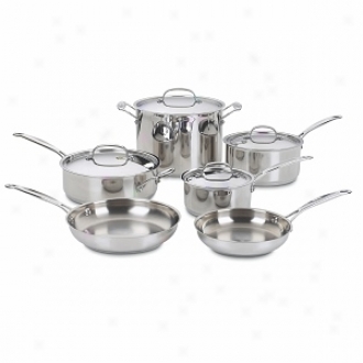 Cuisinart 77-10 Chef's Classic Stainless 10-piece Cookware Set