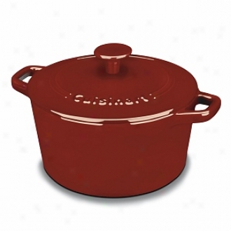 Cuisinart Ci630-20cr 3 -quart. Round Covered Casserole, Cardinal Red