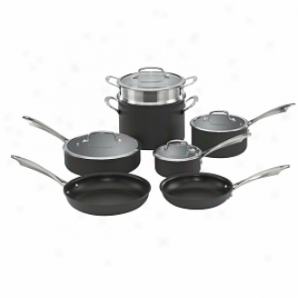 Cuisinart Dsa-11 11-piece Dishwasher Safs Anodized Cookware Set