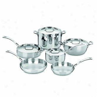 Cuisinart Fct-10 French Greek  Tri-ply Stainless 10 Piece Cookware Set