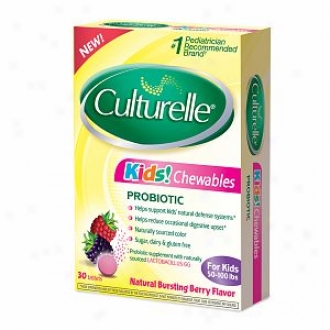 Cultuurelle Kids! Chewables Probiotic, For Kids 50-100lbs, Tablets