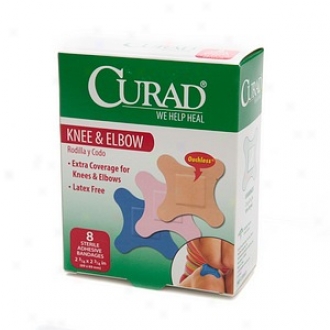 Curad Knee & Elbow, Sterile Adhesive Bandages, 2 3/4 X 2 3/4 In