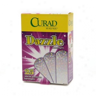 Curad Plastic Deco, Dazzle Sterile Adhesive Bandages, 3/4 X 3 In