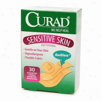 Curad Sensitive Skin Adhesive Bandages Assorted