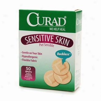 Curad Sensitive Skin Bansages For Sensitive Skin, 50 Spots