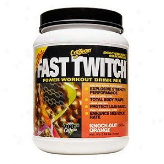 Cytosport Fast Twitch Power Workout Drink Mix, Knock-out Orange