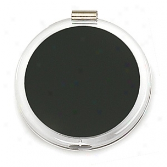 Danielle Round Acrylic Compact 7x Magnification With Black Accent