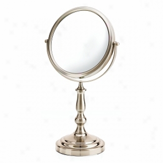Danielle Satkn Nickel Vanity Mirror With 5x Magnificationn