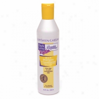 Dark And Lovely Beautiful Beginnings Kids 2 In 1 Shampoo + Conditioner, For Reaxed Or Natural Hair