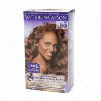 Dark And Lovely Fade-resistant Rich Conditioning Color Permanent Hair Cplor, 379 Golden Bronze