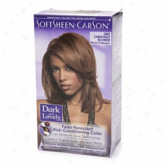 Dark And Lovely Peranent Shampoo-in Hair Color, Chestnut Blonde, 380, 380 Chestnut Blonde