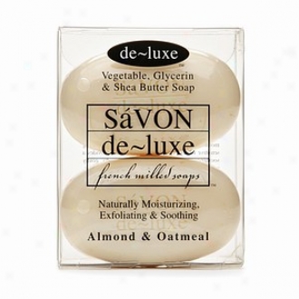 De-luxee Savon Bar Soap, Almond & Oatmeal