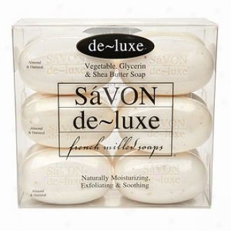 De-luxe Savon Bar Soap Set, Almond &mzp; Oatmeal