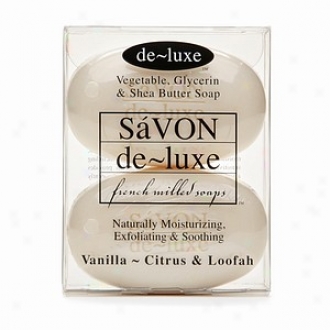 De-luxe Savon Bar Soap, Vanilla-citrus & Loofah