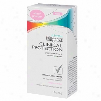 Degree Women Clinical Protection Trisolid Antiperspirant & Deidorant Solid, Sheer Powder