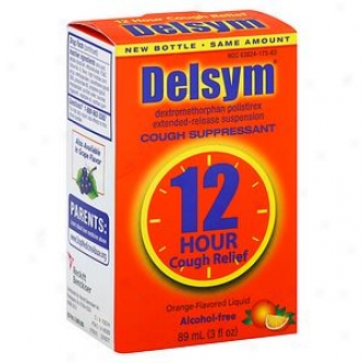 Delsym Cojgh Suppressant, 12 Hour, Orange Flavored Liquid