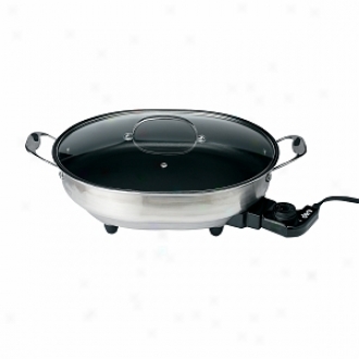 Deni 12 In X 14.5 In Stainless Steel Electric Skillet