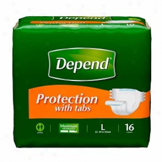 Depend Fitted Briefs, Maximum Protection, Day & Night, Large
