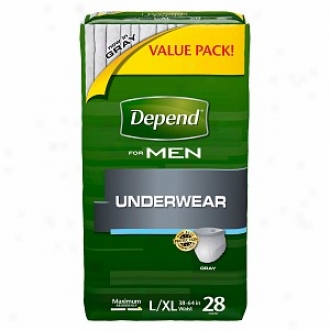 Depend For Men Underwear - Bonus Pack, Maximum Absorbency, Large/extra Large