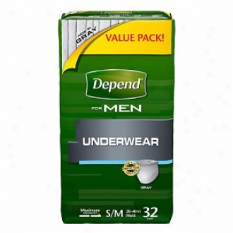 Depend For Men Underwear - Bonus Pack, Maximum Absorbency, Small/medihm