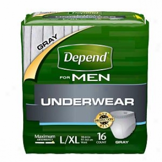Depend For Men Underwear, Maximum Absorbency, Large/extra Large