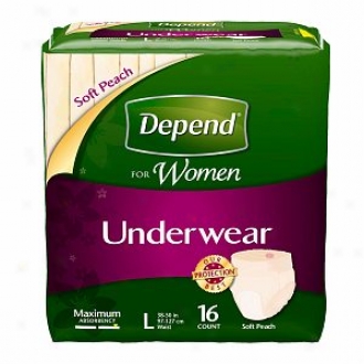 Depend For Women Underwear Maximum Absorbency, Large