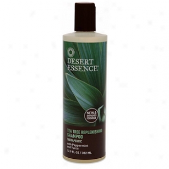 Desert Essence Tea Tree Replenishing Shampoo With Peppermint And Yucca