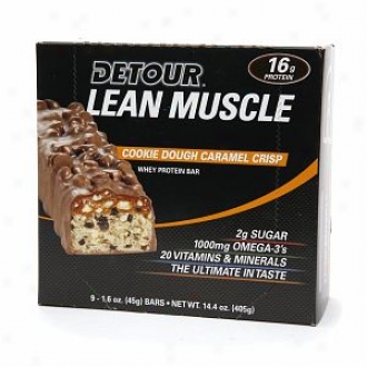 Detour Lean Muscle Whey Protein Bar, Cookie Dough Caramel Crisp